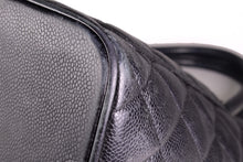 CHANEL Caviar Medallion black leather tote bag