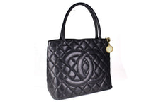 CHANEL Caviar Medallion black leather tote bag