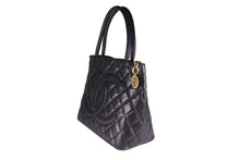 CHANEL Caviar Medallion black leather tote bag