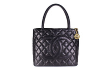 CHANEL Caviar Medallion black leather tote bag