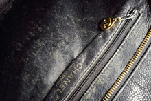 CHANEL Caviar Medallion black leather tote bag