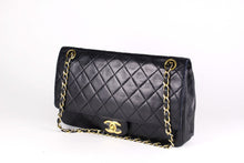 CHANEL classic 11.12 double flap black leather bag