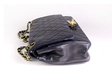 CHANEL classic 11.12 double flap black leather bag