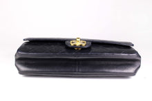 CHANEL classic 11.12 double flap black leather bag