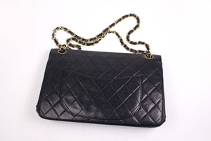 CHANEL classic 11.12 double flap black leather bag