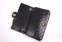 CHANEL classic 11.12 double flap black leather bag