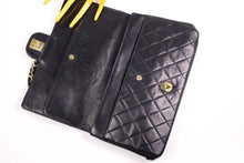 CHANEL classic 11.12 double flap black leather bag