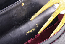 CHANEL classic 11.12 double flap black leather bag