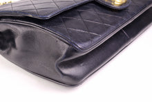 CHANEL classic 11.12 double flap black leather bag
