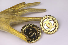 Chanel Fall 1991 Runway Logo disc earrings