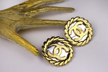 Chanel Fall 1991 Runway Logo disc earrings