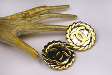 Chanel Fall 1991 Runway Logo disc earrings