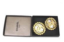 Chanel Fall 1991 Runway Logo disc earrings