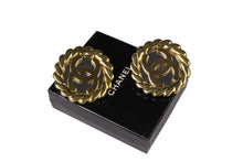 Chanel Fall 1991 Runway Logo disc earrings