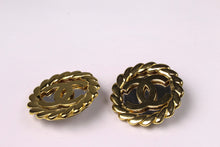 Chanel Fall 1991 Runway Logo disc earrings