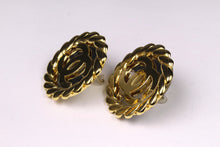 Chanel Fall 1991 Runway Logo disc earrings