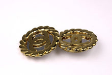 Chanel Fall 1991 Runway Logo disc earrings