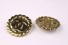 Chanel Fall 1991 Runway Logo disc earrings