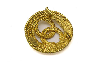 CHANEL iconic logo rope brooch