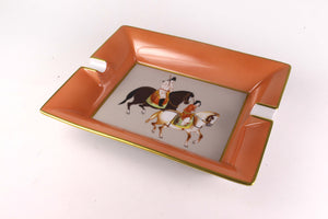 Hermès horses ashtray porcelain oriental theme