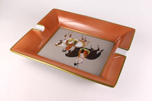Hermès horses ashtray porcelain oriental theme