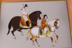 Hermès horses ashtray porcelain oriental theme