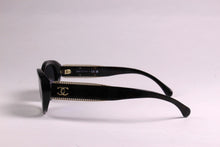 CHANEL oval tweed chaine sunglasses