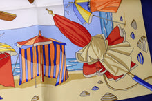 HERMÈS scarf “Charmes des Plages Normandes” by Loic Dubigeon