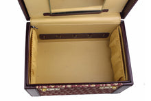 CHRISTIAN DIOR burgundy canvas oblique vanity travel case