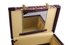 CHRISTIAN DIOR burgundy canvas oblique vanity travel case