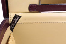 CHRISTIAN DIOR burgundy canvas oblique vanity travel case