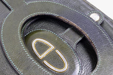 CHRISTIAN DIOR foldable envelope green leather clutch bag