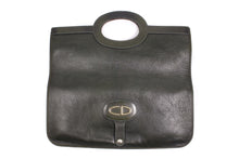 CHRISTIAN DIOR foldable envelope green leather clutch bag