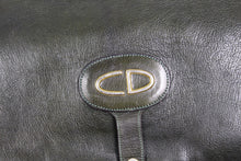 CHRISTIAN DIOR foldable envelope green leather clutch bag