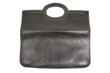 CHRISTIAN DIOR foldable envelope green leather clutch bag