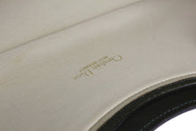 CHRISTIAN DIOR foldable envelope green leather clutch bag