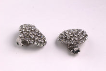 CHRISTIAN DIOR heart clear rhinestones earrings