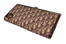 CHRISTIAN DIOR burgundy logo Dior oblique clutch