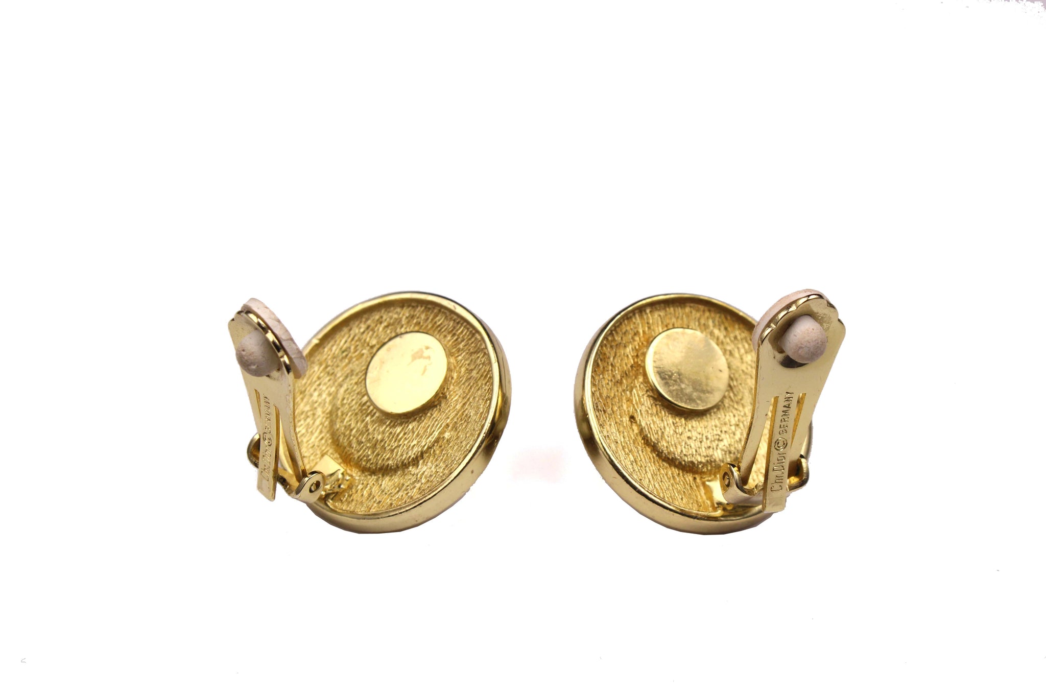 CHRISTIAN DIOR circular pearl logo earrings – Vintage Carwen