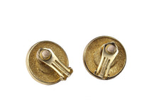 CHRISTIAN DIOR circular pearl logo earrings