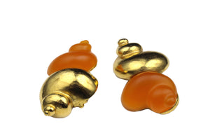 CHRISTIAN DIOR shell earrings