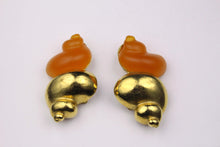 CHRISTIAN DIOR shell earrings