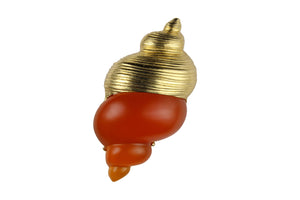 CHRISTIAN DIOR large shell brooch pendant