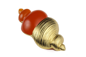 CHRISTIAN DIOR large shell brooch pendant