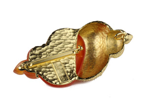 CHRISTIAN DIOR large shell brooch pendant