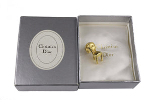 CHRISTIAN DIOR gold plated chair pin