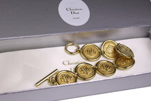 CHRISTIAN DIOR logo medallion link bracelet