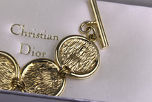 CHRISTIAN DIOR logo medallion link bracelet