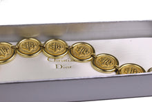 CHRISTIAN DIOR logo medallion link bracelet
