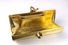 RODO brushed aged gold clutch purse